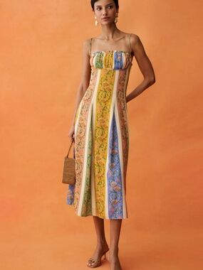 Few Moda Anaya Rainey Striped Floral Midi Sundress in Multicolor